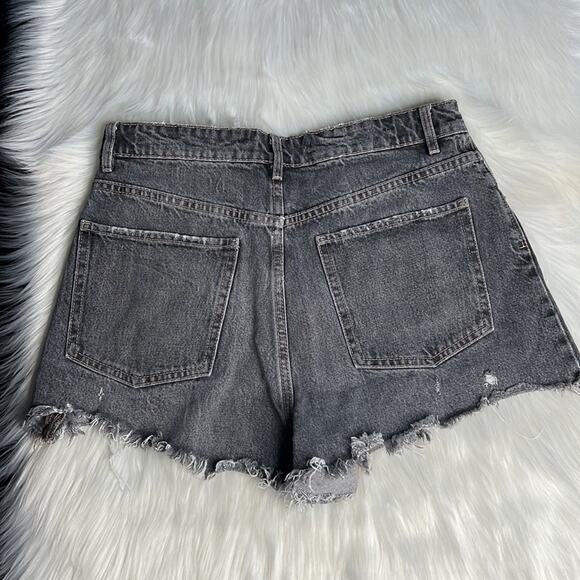 Zara Gray Denim High Rise Cut Offs - Picture 7 of 7